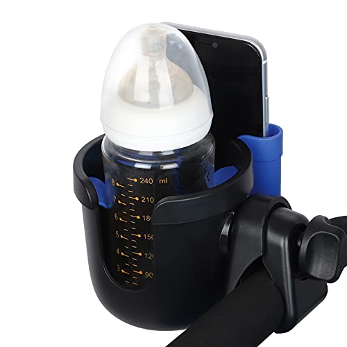 Accmor Stroller Cup Holder with Phone Holder, Bike Cup Holder, Universal Cup Holder for Uppababy Nuna Doona Strollers