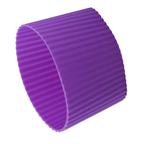 uxcell Silicone Nonslip Glass Bottle Mug Cup Sleeve Protector Cover Purple