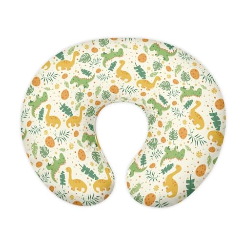 Panskyllis Dinosaur Nursing Pillow Detachable Newborn Original Breastfeeding Slipcover Case and Positioner Lightweight Head Support Protector Cushion Essential with Hidden Zipper Propping Baby