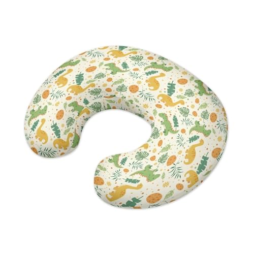 Panskyllis Dinosaur Nursing Pillow Detachable Newborn Original Breastfeeding Slipcover Case and Positioner Lightweight Head Support Protector Cushion Essential with Hidden Zipper Propping Baby