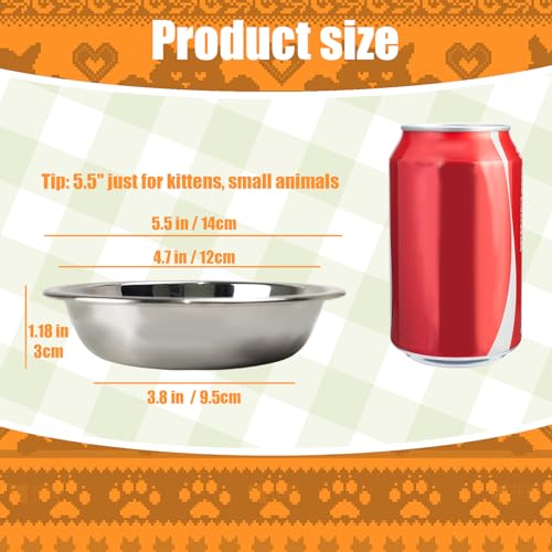 4 Pcs Stainless Steel Cat Bowls