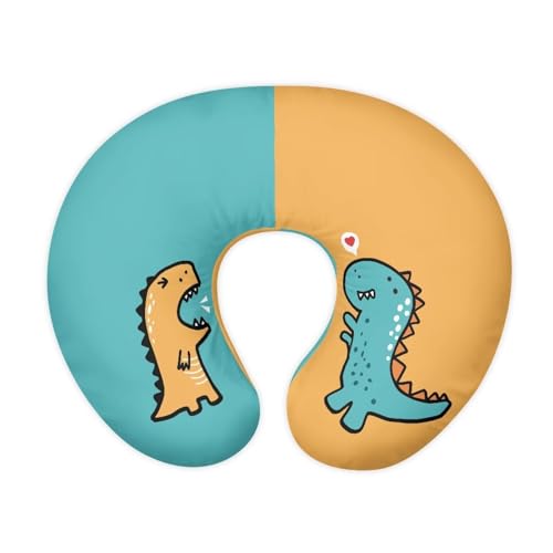 Panskyllis Cartooon Dinosaur Nursing Pillow Detachable Newborn Original Breastfeeding Slipcover Case and Positioner Washable Head Support Protector Cushion Essential with Hidden Zipper Easy Care