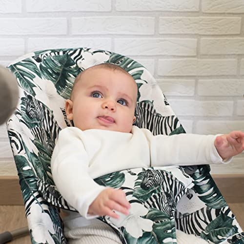 JYOKO KIDS Cover Liner Compatible with Baby Bouncer Babybjorn Soft, Balance, Bliss and Mini (Cotton, Zebra)