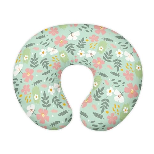 Mintulipy Floral Nursing Pillow Cover for Breastfeeding Pillow Floral Nursing Pillow Slipcovers, Floral Breastfeeding Pillow Cover Boys Girls, Perfect Newborn Choice for Mom or Baby