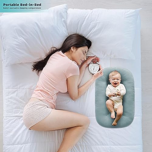 Jeeeun Baby Loungers, Baby Lounger Pillow for Newborn - with Removable Lounger Cover - Machine Washable