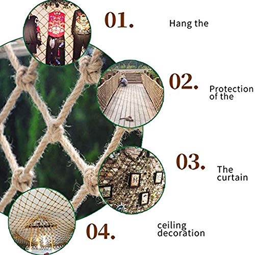 RZM Child Safety Net Stair Balcony Railing Playground Protection Netting Interior Decoration Treehouse Swing Fence Netting Plants Climbing Ruck Trailer Cargo Net (Size : 17m(322ft))