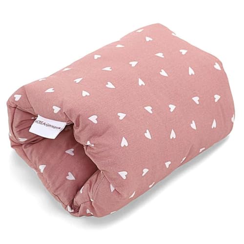 HOBEA-Germany mini nursing pillow arm nursing pillow small nursing pillow for on the go nursing muff travel nursing pillow in different designs (Model: Hearts old pink)