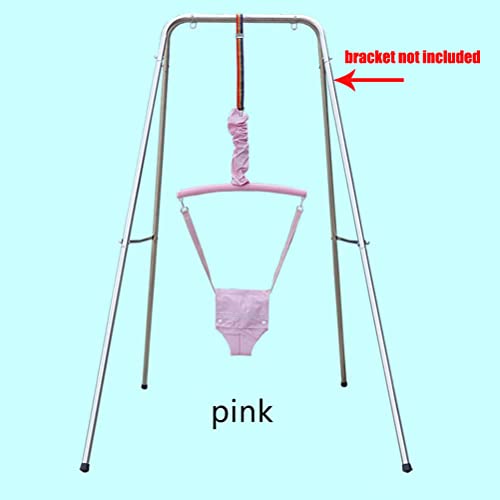 ZSQSM Baby Door Jumper Swing Door Frame Playful Baby Bouncer Portable Foldable Stand Scientific Saddle for Active Babies Baby Swing Hammock Seat Joyful Baby Exerciser, Pink