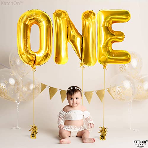 KatchOn, Gold One Balloon for First Birthday