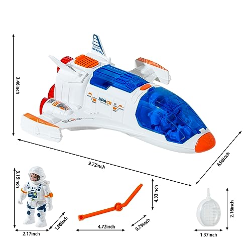 Wbzle Concentration Focus, Rocket Spaceship Shuttle Toy, with Astronaut Figure - Rocket Toys, oys - Astronaut Exploration Birthday Plane Gift, Educational, Concentration, Learning