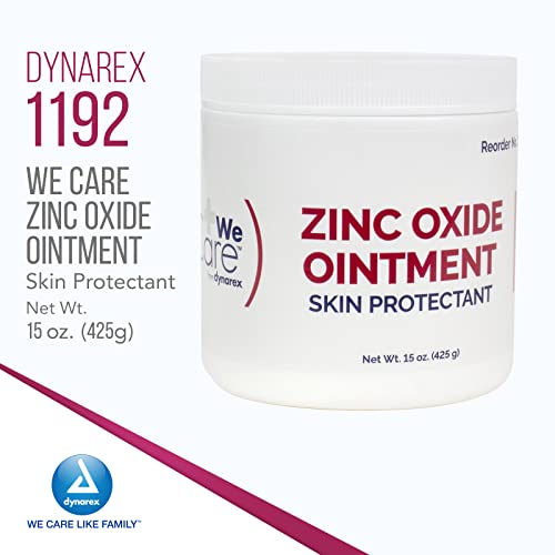 Dynarex Zinc Oxide Ointment, Soothes, Prevents, and Relieves Diaper Rash, Chaffed Skin, and Irritation, White