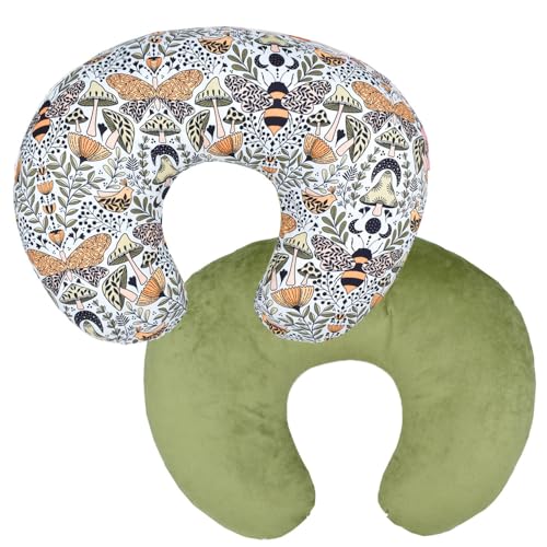 Boyoung Stretchy Nursing Pillow Covers Ultra Soft Slipcovers for Breastfeeding for Baby Girls Boys, Feeding Pillow Cover Fits Standard Infant Support Pillows Positioners Nursing Pillow Case (Bees)