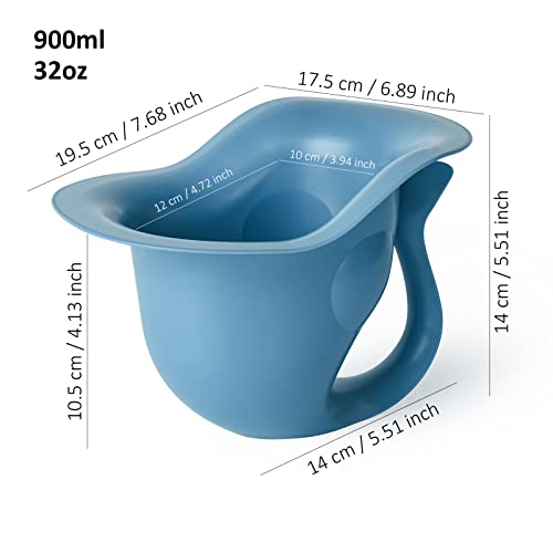 EASICOZI Potty for Newborn Baby Potty Training; for Diaper Free Baby Elimination Communication Indoor & Outdoor; Attractive Fish Shape (Blue)