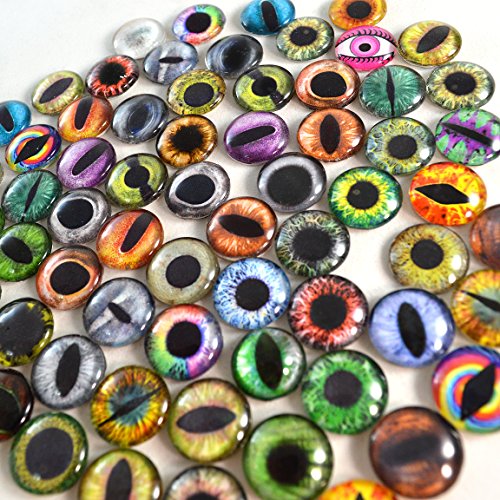 Bulk Lot of 20 16mm Random Overstock Glass Eyes (10 Matching Pairs)