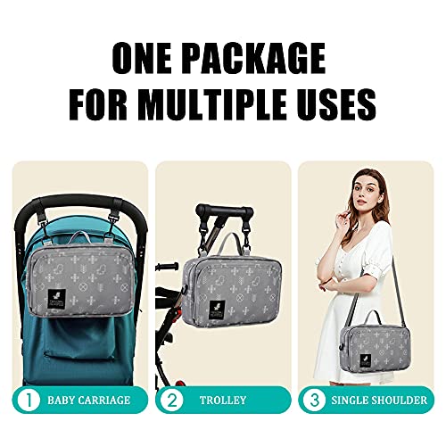 Lmbabter Baby Diaper Bag Stroller Storage Bag Waterproof Diaper Organizer Caddy Infant Tote Portable Mommy Bag for Outdoor