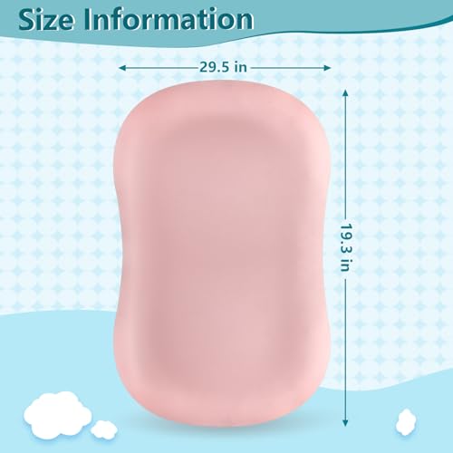 Jeeeun Baby Lounger for Newborn, Snuggle Lounger for Baby, Super Soft and Breathable with Removable Cover (Blue)