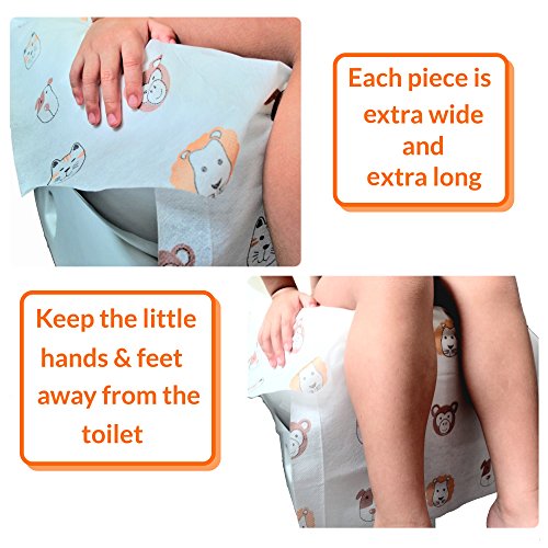 Disposable Toilet Seat Covers - Extra Large Size Perfect for Toddlers Potty Training and Great for Travel Both Kids and Adults (20)