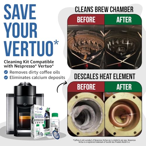 Caffenu Descaling Kit Compatible with Nespresso Vertuo
