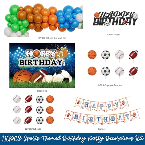 Fiesec Sports Birthday Party Decorations
