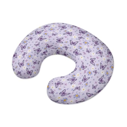 Hzeswody Butterfly Nursing Pillow Cover, Pillow Covers Boy Fits Newborn Great Choice for Mom Breast Friend, Breast Feeding Pillows for Mom，Boppy Nursing Pillow Cover