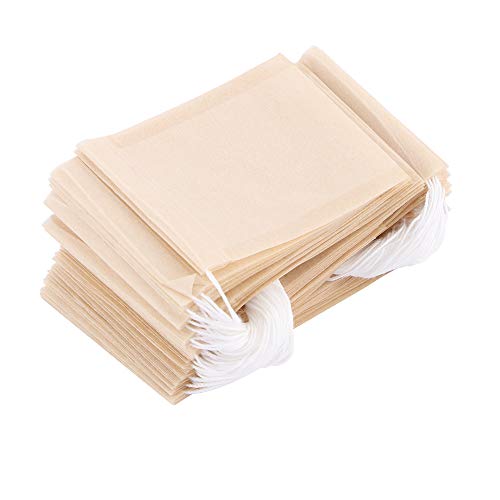 100 Pcs Disposable Tea Bags For Loose Leaf Tea, Unbleached Tea Filter Bags With Drawstring, And Compostable