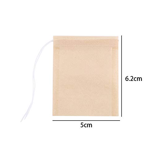 100 Pcs Disposable Tea Bags For Loose Leaf Tea, Unbleached Tea Filter Bags With Drawstring, And Compostable