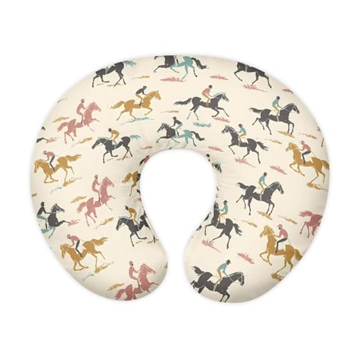 Psesaysky Riding Horse Pillow Cover for Infant Snug Stain Resistant Neutral Breastfeeding Pillow Cover Soft Custom Gifts for Toddler Infant (22