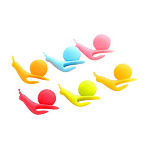 DECHOUS Snail Shape Tea Bag Tea Bag Strainer Holder Silicone 6 Pcs Set Random Color