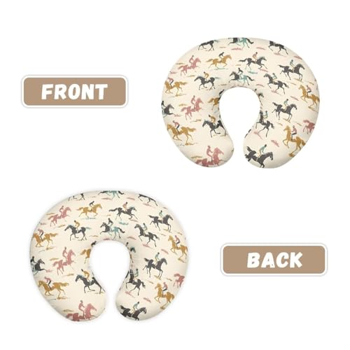 Psesaysky Riding Horse Pillow Cover for Infant Snug Stain Resistant Neutral Breastfeeding Pillow Cover Soft Custom Gifts for Toddler Infant (22