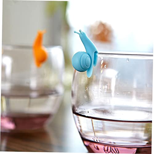 DECHOUS Snail Shape Tea Bag Tea Bag Strainer Holder Silicone 6 Pcs Set Random Color
