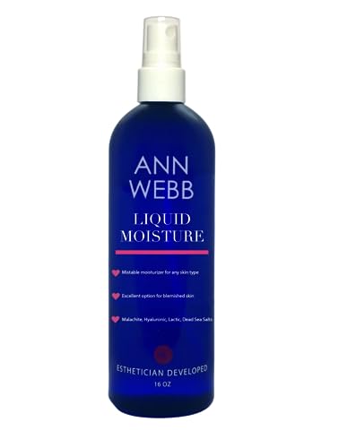 Ann Webb Liquid Moisture Mist - Face Mist Hydrating Spray Rejuvenates, Refreshes, Soothes & Invigorates Skin Non-Greasy Lightweight for extra hydration. Light, fresh, orange/mint scent (16oz)