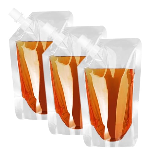 Plastic Flask 16oz Liquor Juice Travel Plastic Flasks Bag Drink Bags Concealable And Reusable Cruise Flask Sneak Drinks 16 oz 32oz Alcohol Pouches kit