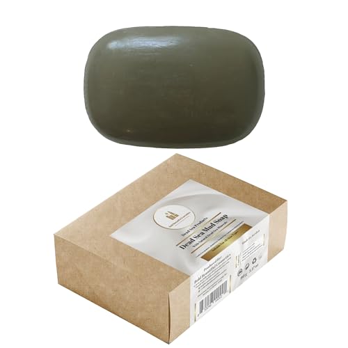 Bold Beautiful Cosmetics Dead Sea Mud Soap Bar Face and Body Cleanser | Deep Pore Cleansing Natural Bar Soap for Women and Men 3.17 oz