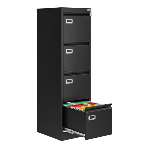 AFAIF 4 Drawer File Cabinet with Lock, Metal File Cabinets for Home Office