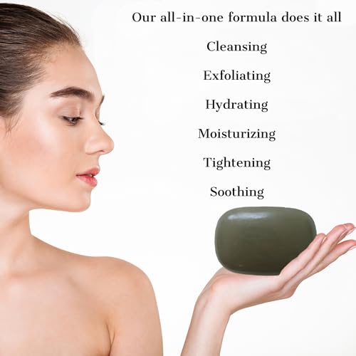 Bold Beautiful Cosmetics Dead Sea Mud Soap Bar Face and Body Cleanser | Deep Pore Cleansing Natural Bar Soap for Women and Men 3.17 oz