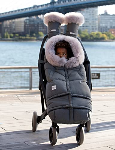 7AM Enfant Stroller Blanket 212 - Adjustable Baby Car Seat Zipped Blanket for Babies Winter, Unisex Multi Purpose Fleece Lined Warm Hooded Toddler Footmuff Water Repellent | (6M