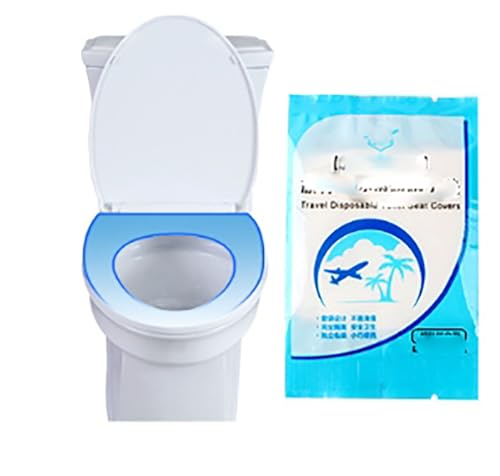 TiMeke Disposable Toilet Seat Covers,Disposable Toilet Seat Covers for Travel,Portable Plastic Single Piece Independent Packaging for Hotel Travel,Public Restrooms(Two Large Packs of 100 Pieces)