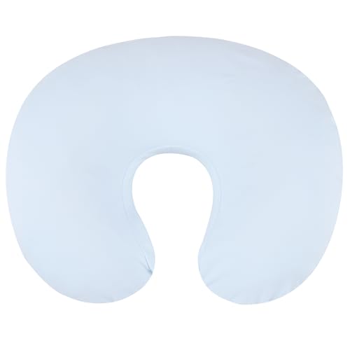 Onacosht 100% Organic Cotton Nursing Pillow Cover Soft Breathable Jersey Feeding Pillow Slipcover Fits Standard Infant Nursing Pillow or Positioner for Baby Boy and Girl, Pastel Blue