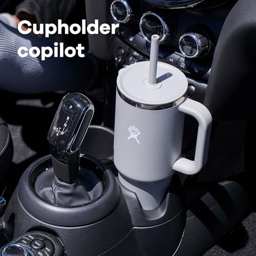 Hydro Flask 40 Oz Travel Tumbler with Handle, Lid and Straw - Insulated Stainless Steel in Birch