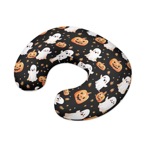 Panskyllis Ghost Pumpkin Nursing Pillow Detachable Newborn Original Breastfeeding Slipcover Case and Positioner Lightweight Head Support Protector Cushion Essential with Hidden Zipper Propping Baby