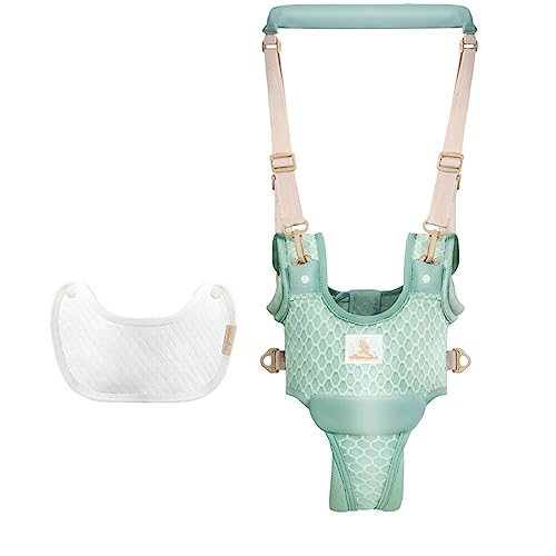 Baby Walking Harness with Bib Handheld Toddler Walker Helper Adjustable Walker Assistant Belt Infant Learning Walk Support Assist Trainer Tool for 8