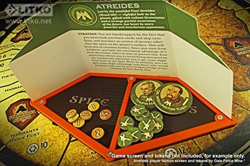 LITKO Player Screen Tray Compatible with Dune Board Game, Multi