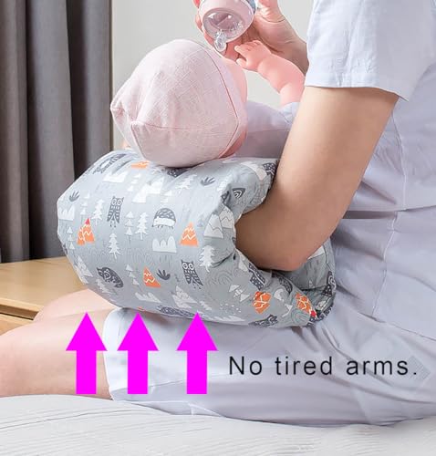 GHUNT Cozy Cradle Feeding Pillow, Cozy Cradle Nursing Arm Pillow, Breastfeeding and Bottle Feeding Head Support Pillow, Anti-Spitting Support Head Nursing Pillow for Breastfeeding (I)