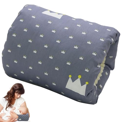 Porgeel Breastfeeding Pillows Cotton Nursing Arm Pillow Skin-Friendly Feeding Pillow Mini Arm Pillow for Breastfeeding Washable Nursing Pillow Crown