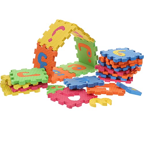 Toyvian Arabic Alphabet Mat 36pcs Interlocking Alphabet Floor Puzzle Kids Crawling Play Mat Arabic Letter Learing Flooring Tiles for Bedroom Playroom