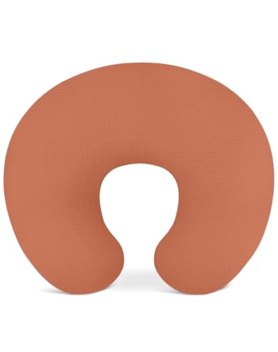Nursing Pillow Covers, Muslin Nursing Cover for Breastfeeding Pillows, Comfortable for Baby Girls and Boys (Brick)