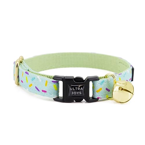 Ultra Joys Breakaway Cat Collar - Kitten to Adult, Bells, Boy & Girl Cat Collars, Birthday Gift