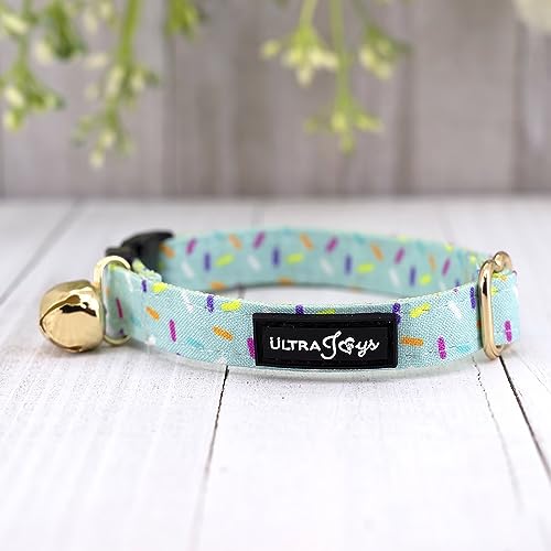 Ultra Joys Breakaway Cat Collar - Kitten to Adult, Bells, Boy & Girl Cat Collars, Birthday Gift