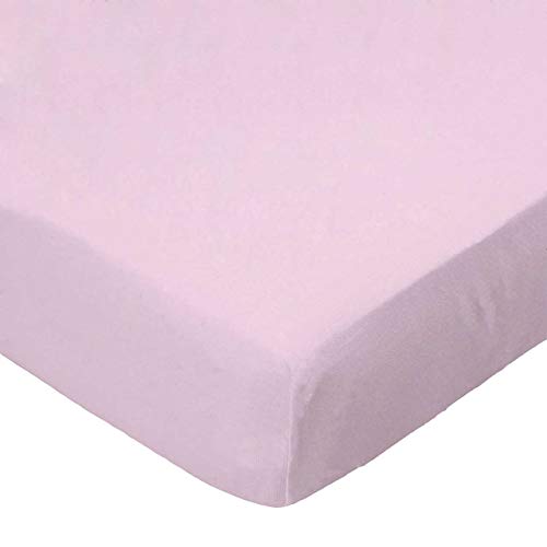 SheetWorld Fitted 100% Cotton Percale Pack N Play Sheet 29 x 42, Baby Pink Woven, Made in USA