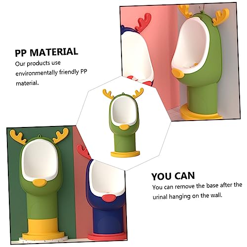 TOYANDONA 1pc Cartoon Elk Urinal for Boys Fun Potty Training Tool for Toddlers Wall-Mounted Pee Trainer Height Settings Easy to Clean and Use